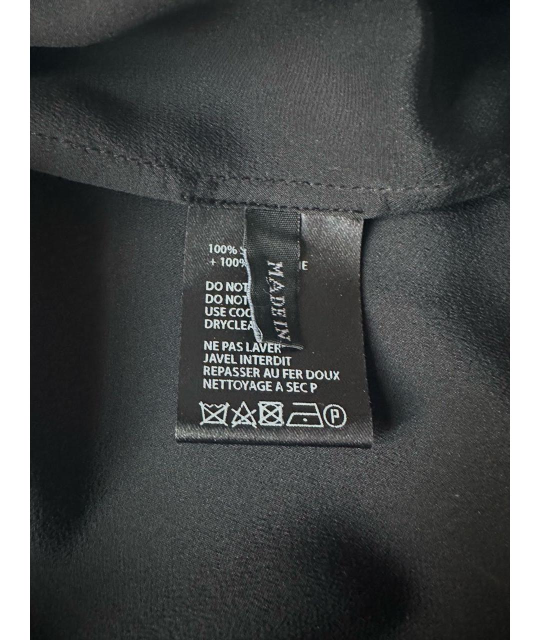HAIDER ACKERMANN Черная шелковая блузы, фото 4