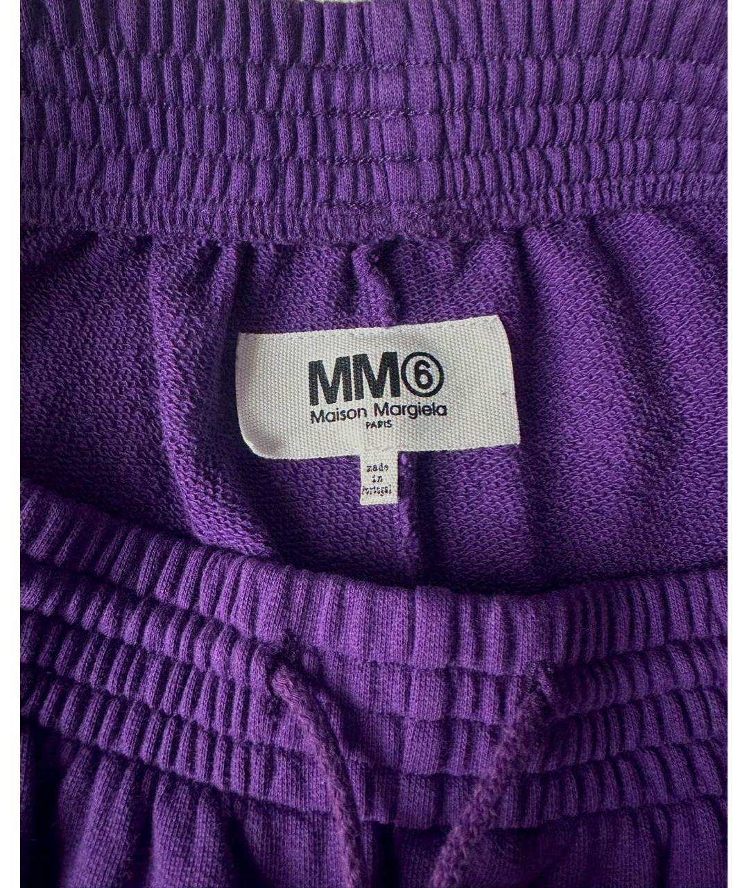 MM6 MAISON MARGIELA Фиолетовые хлопковые шорты, фото 6
