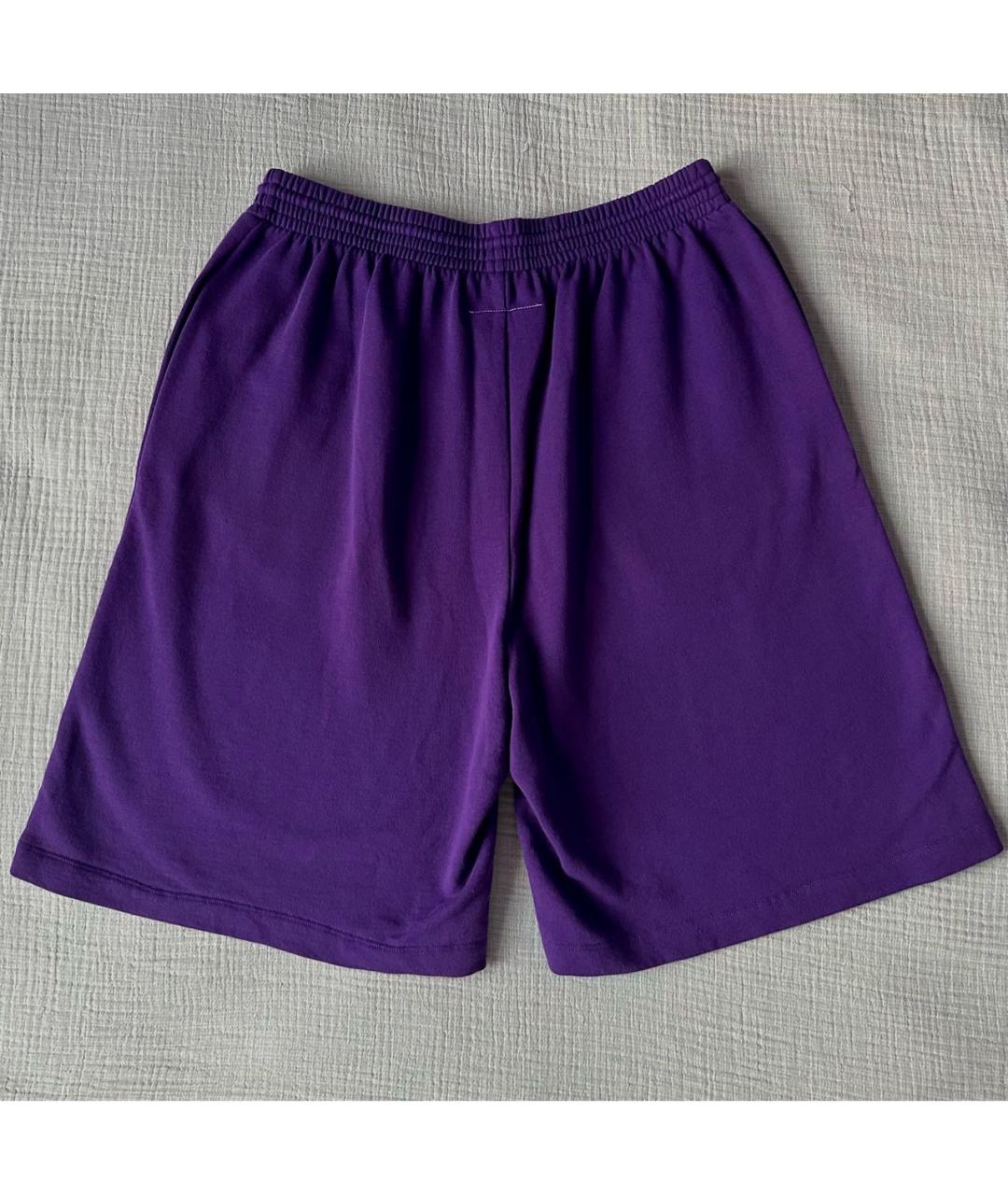 MM6 MAISON MARGIELA Фиолетовые хлопковые шорты, фото 2