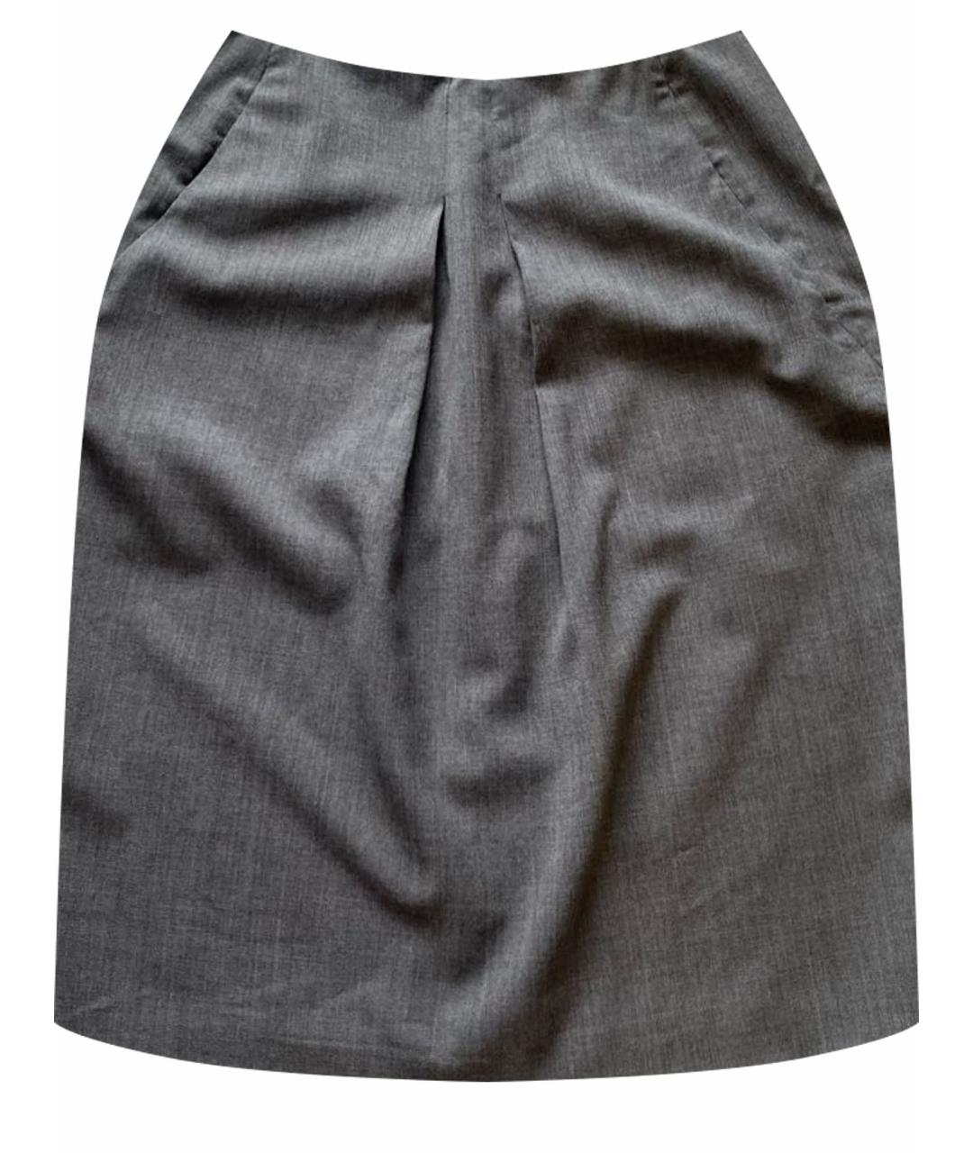 FABIANA FILIPPI Серая шерстяная юбка миди, фото 1