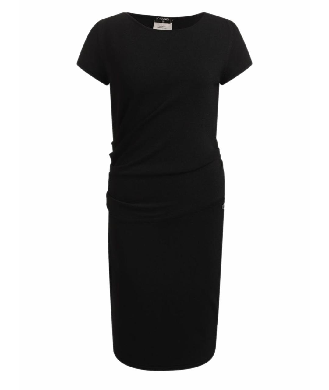CHANEL PRE-OWNED Черное вискозное повседневное платье, фото 1