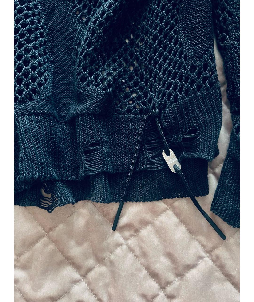 DIESEL Черный сетчатый джемпер / свитер, фото 4