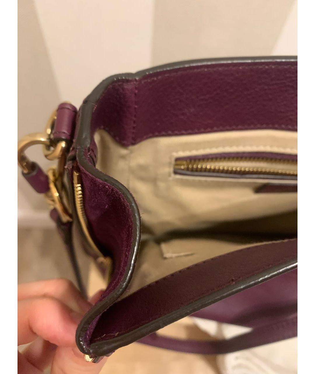 CHLOE Фиолетовый кожаный рюкзак, фото 8