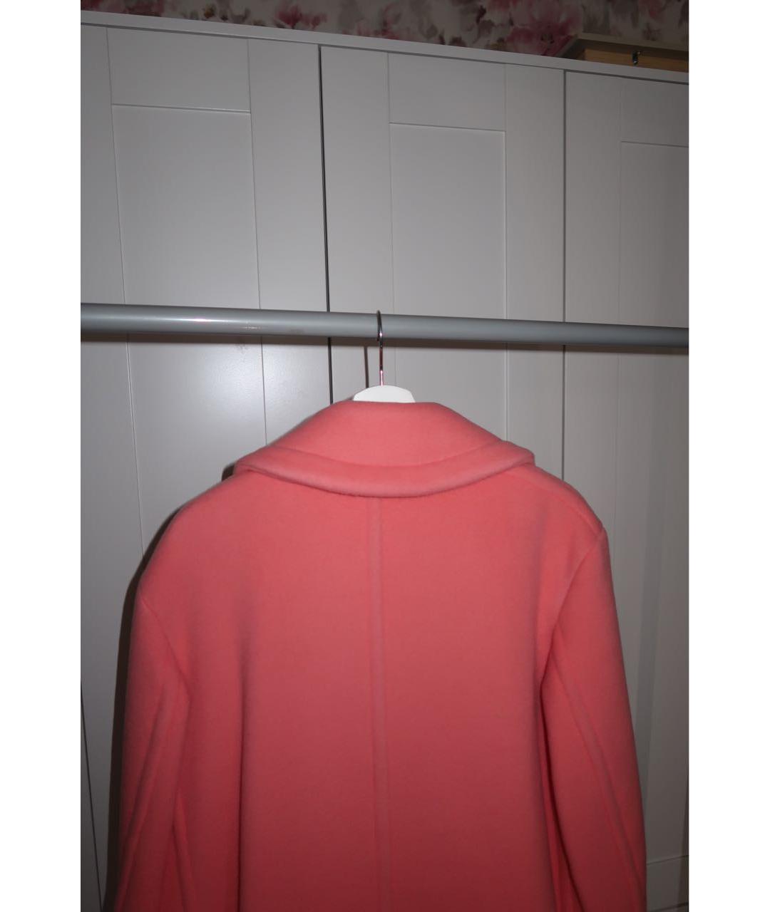 BURBERRY Розовое шерстяное пальто, фото 6