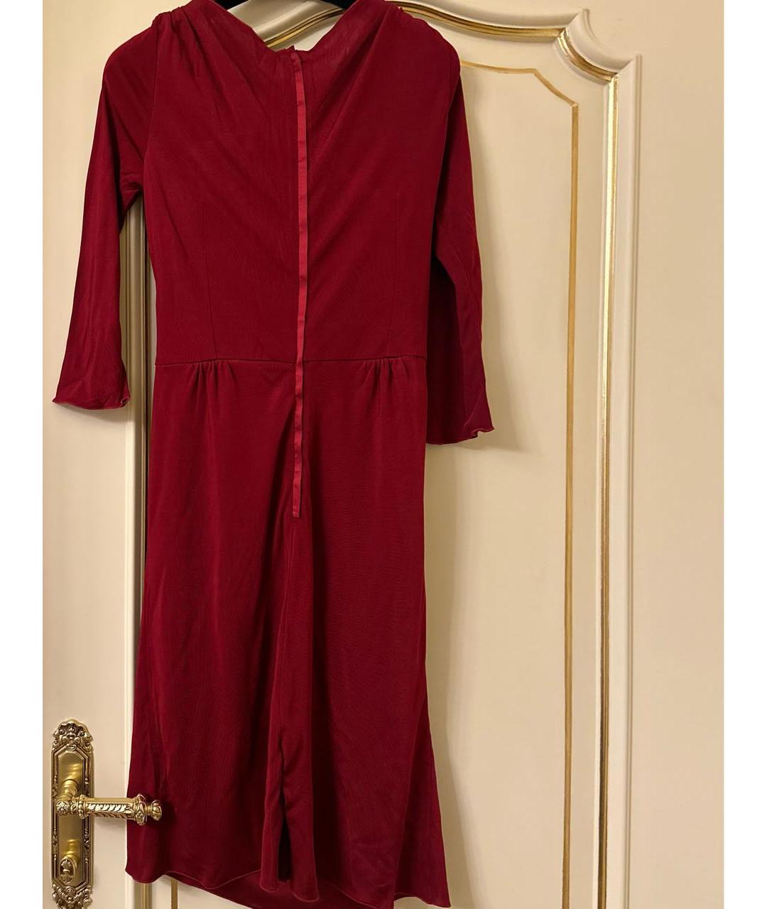 DOLCE&GABBANA Красное вискозное коктейльное платье, фото 2