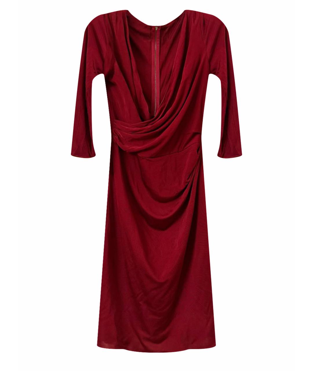 DOLCE&GABBANA Красное вискозное коктейльное платье, фото 1