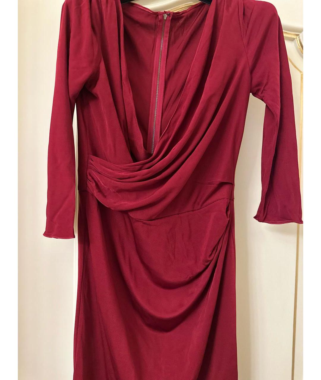 DOLCE&GABBANA Красное вискозное коктейльное платье, фото 4