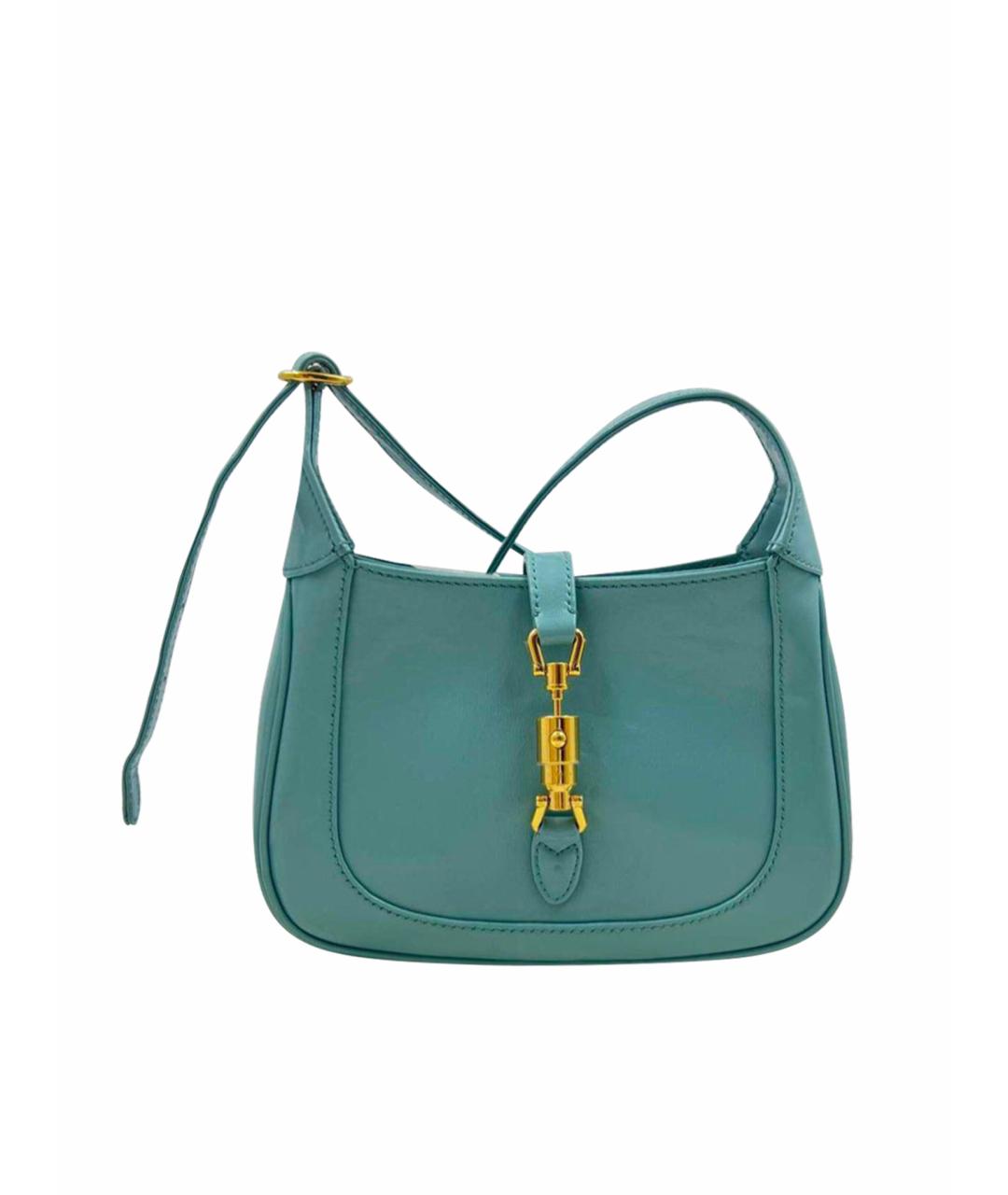 GUCCI Бирюзовая кожаная сумка через плечо, фото 1