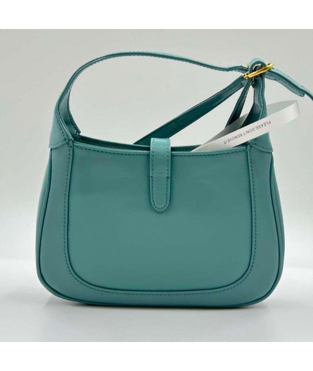 GUCCI Бирюзовая кожаная сумка через плечо, фото 2