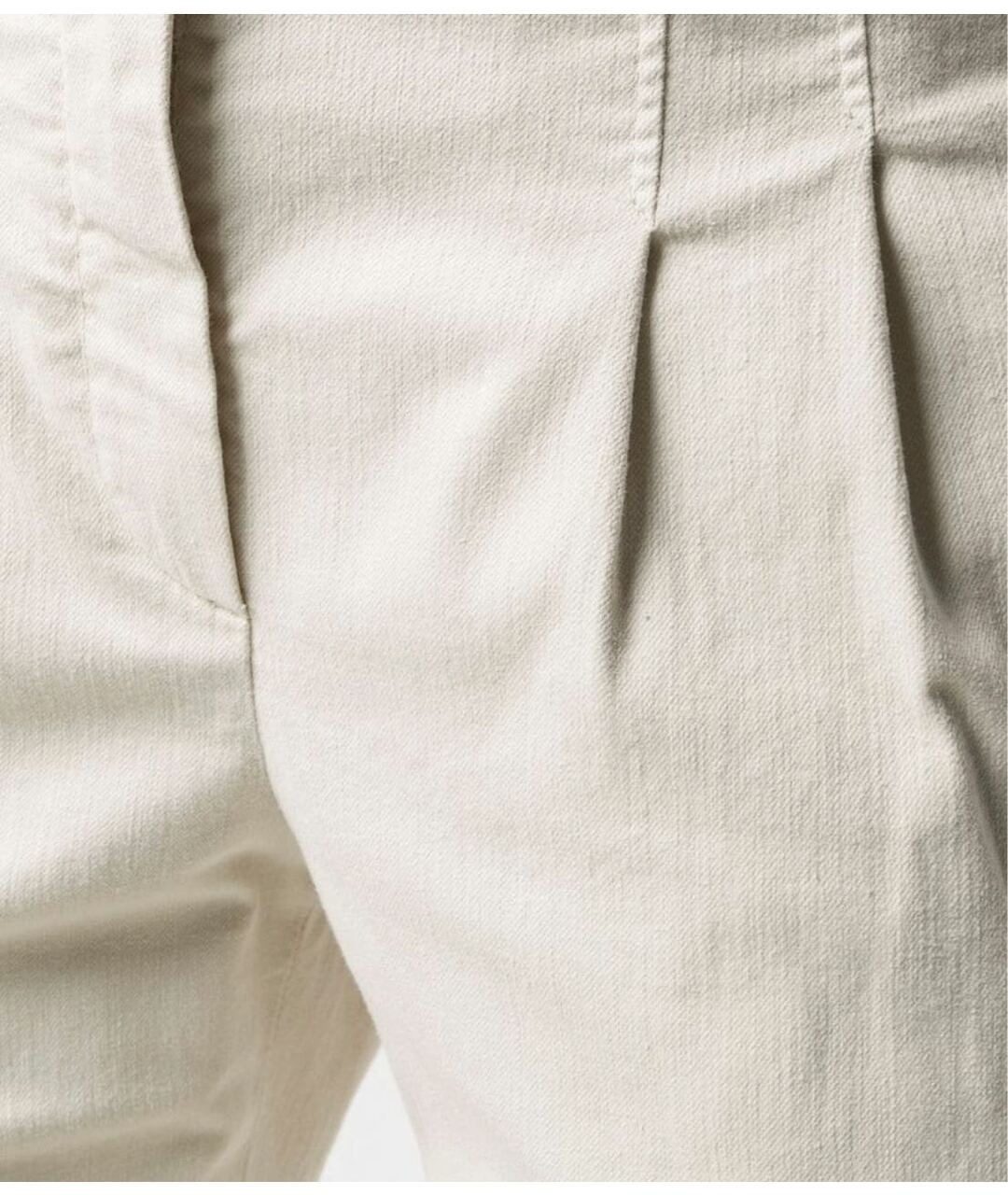 BRUNELLO CUCINELLI Белые хлопковые прямые брюки, фото 4