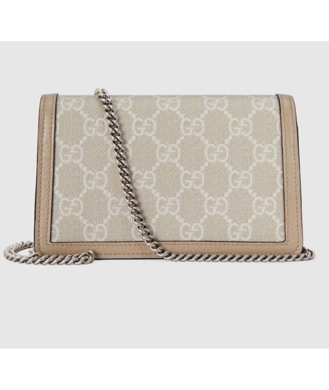 GUCCI Бежевая тканевая сумка через плечо, фото 4