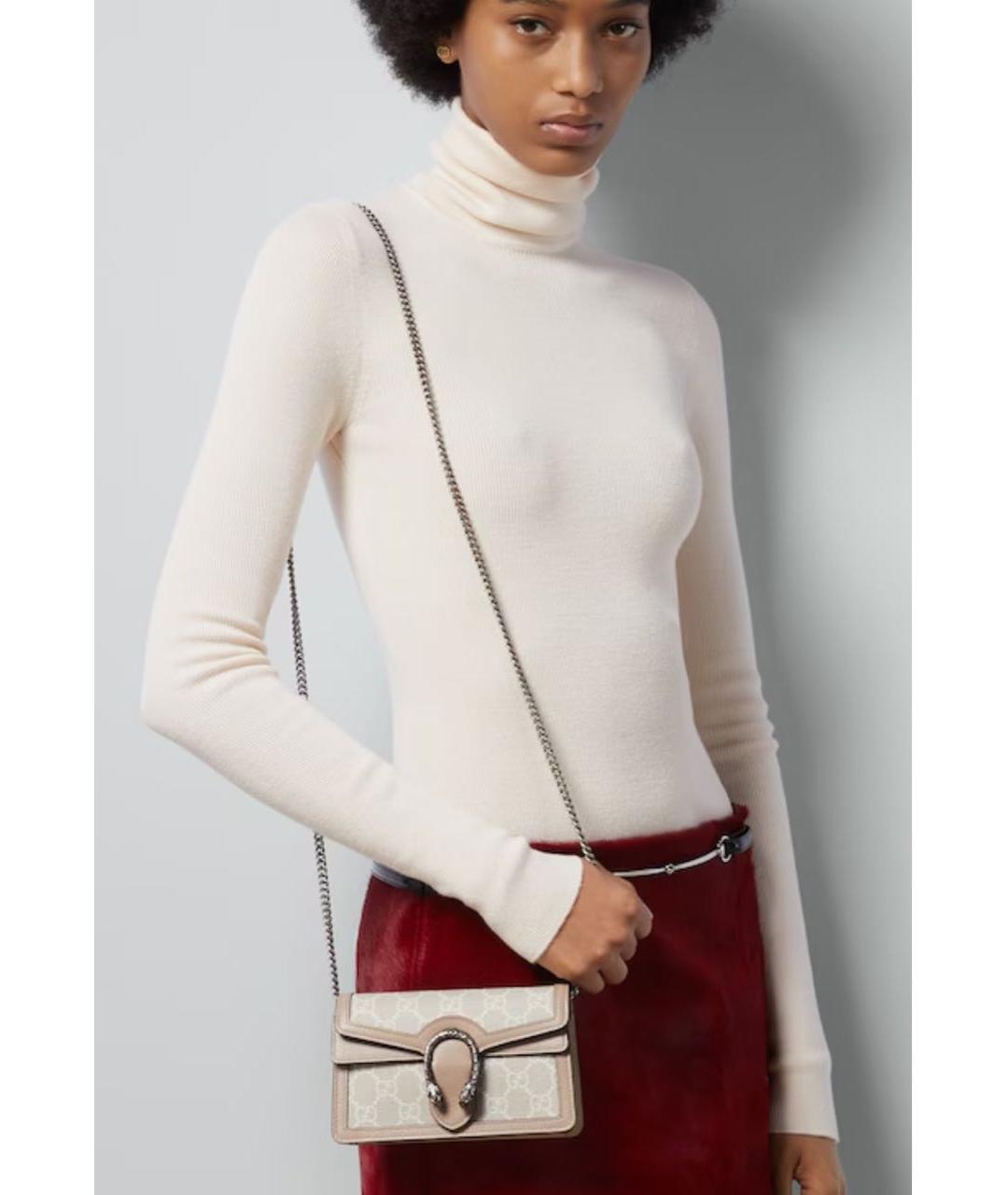 GUCCI Бежевая тканевая сумка через плечо, фото 3