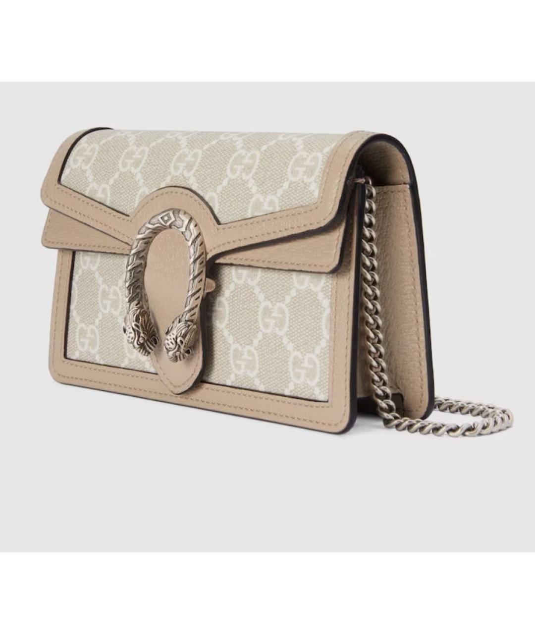 GUCCI Бежевая тканевая сумка через плечо, фото 2