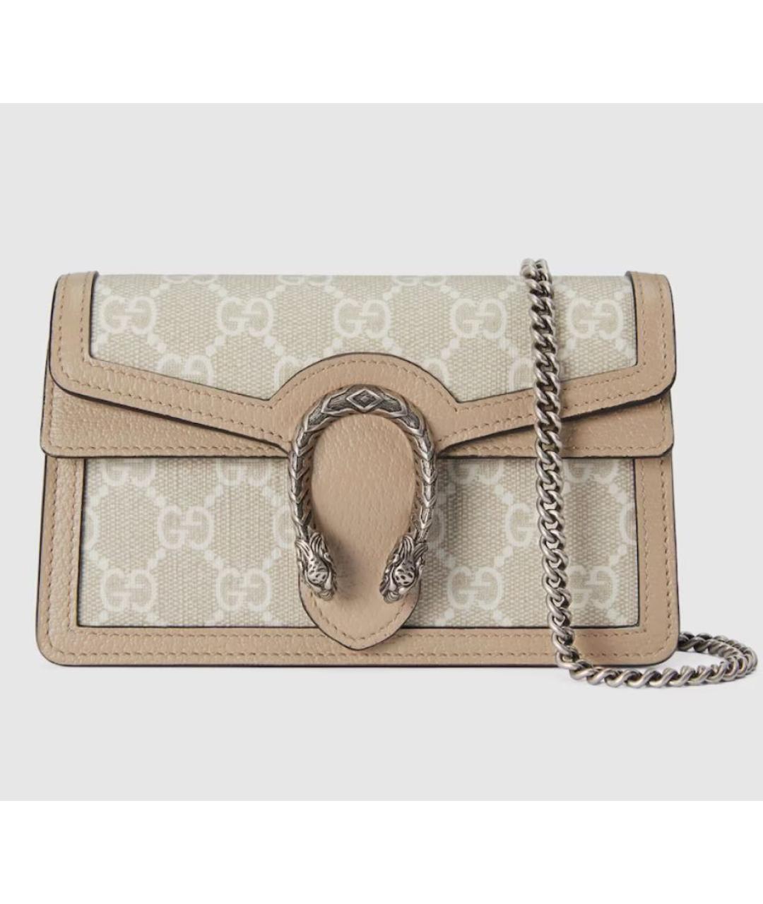 GUCCI Бежевая тканевая сумка через плечо, фото 9