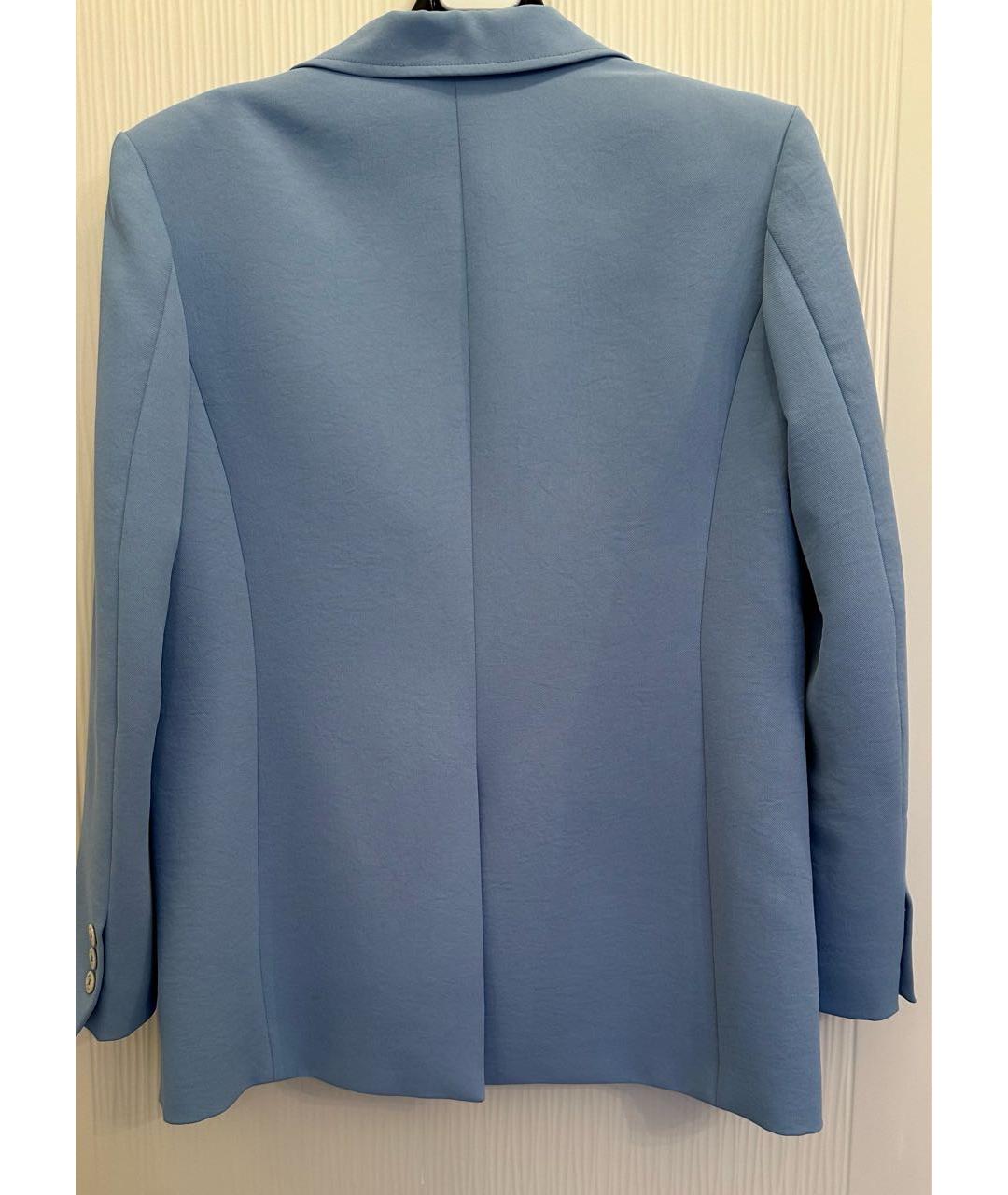 SANDRO Голубой полиэстеровый жакет/пиджак, фото 2