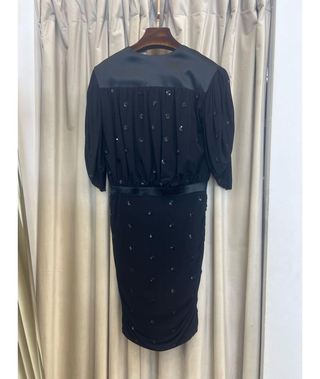 AMEN Черное вискозное коктейльное платье, фото 2