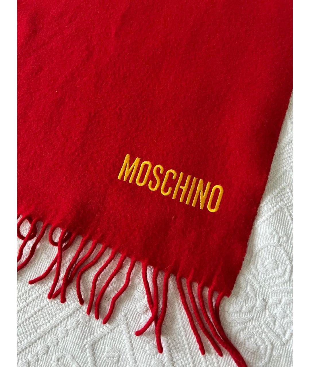 MOSCHINO Красный шерстяной шарф, фото 3