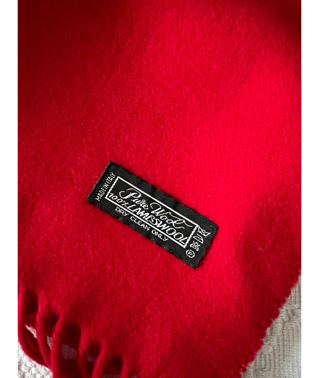 MOSCHINO Красный шерстяной шарф, фото 4