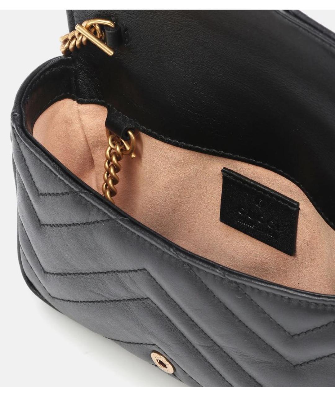 GUCCI Черная кожаная сумка через плечо, фото 3