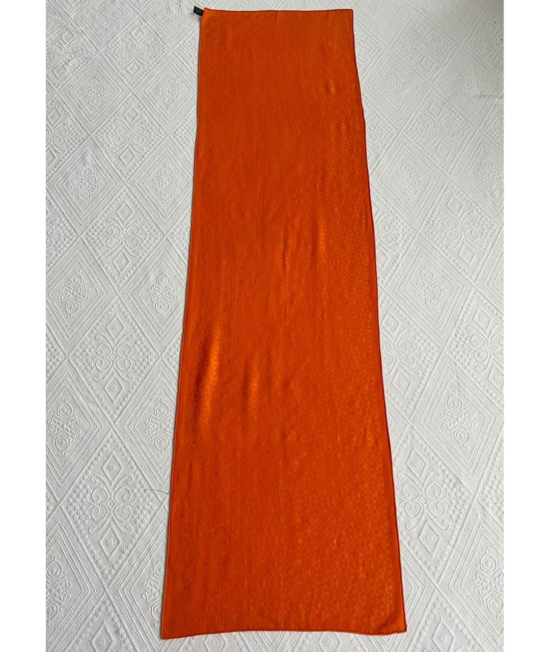 HERMES PRE-OWNED Оранжевый кашемировый платок, фото 2