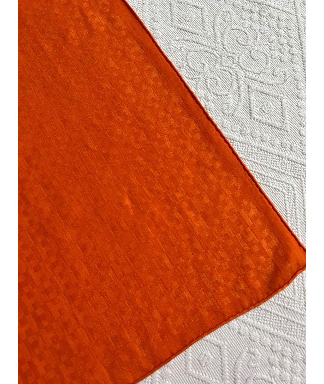 HERMES PRE-OWNED Оранжевый кашемировый платок, фото 5