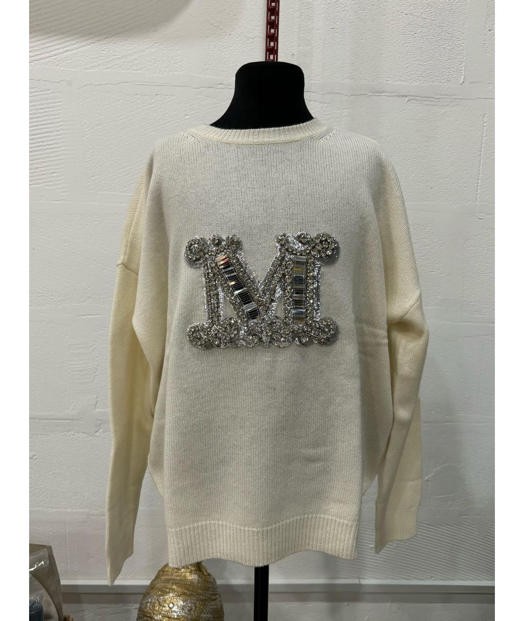 MAX MARA Белый кашемировый джемпер / свитер, фото 2