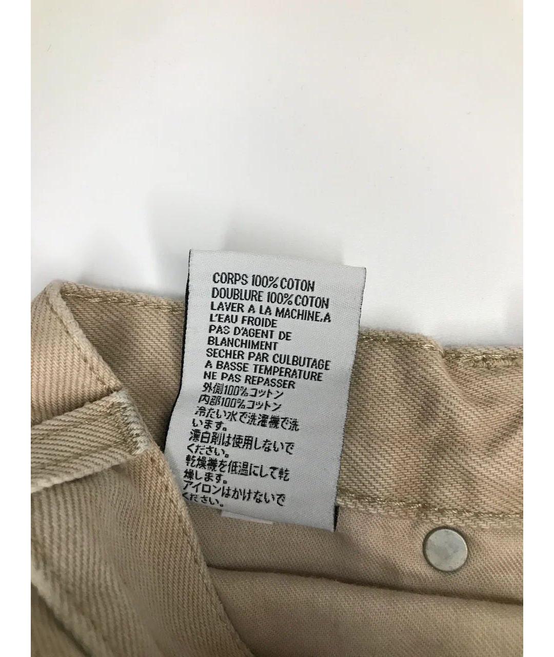 YEEZY Бежевые хлопковые прямые джинсы, фото 6