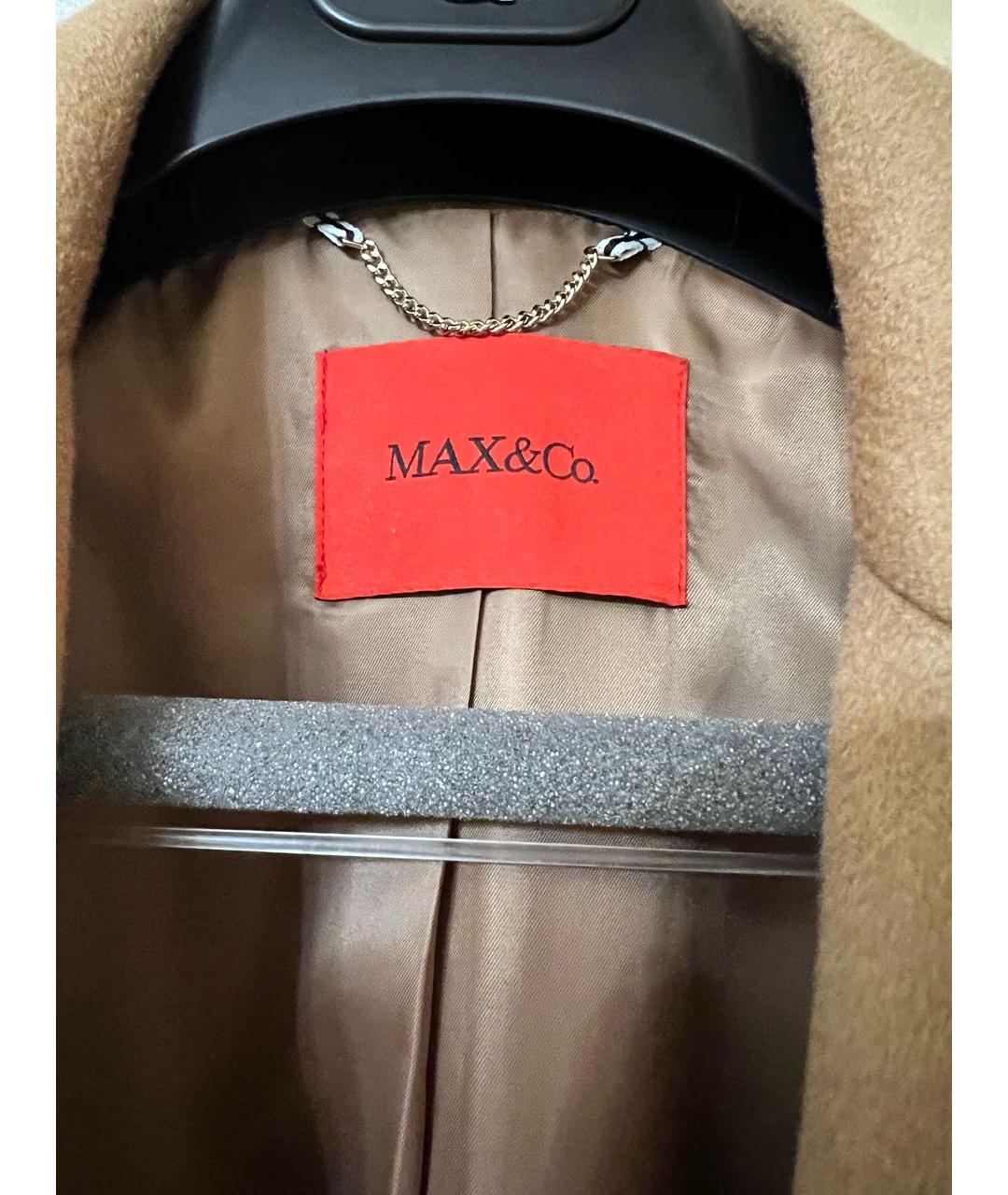 MAX&CO Бежевое шерстяное пальто, фото 4