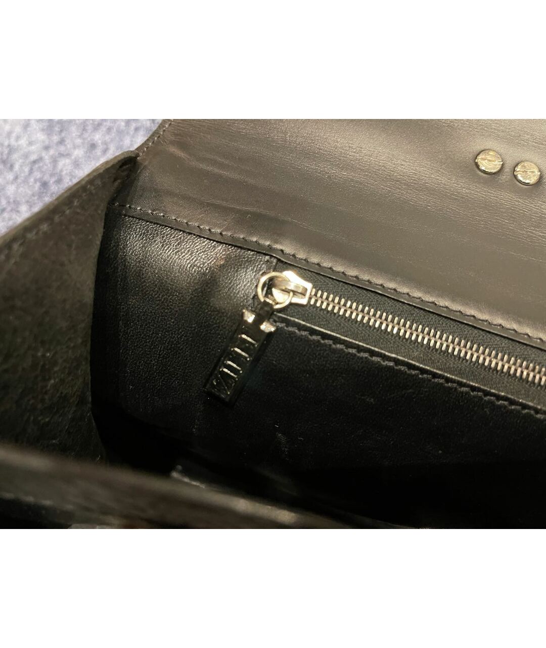 ZILLI Черный кожаный портфель, фото 5