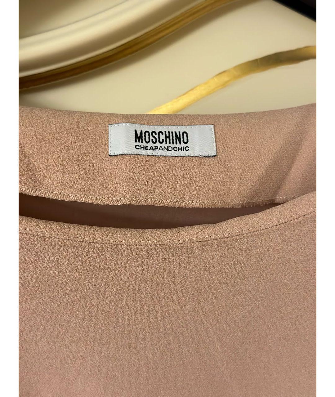 MOSCHINO Бежевое коктейльное платье, фото 3