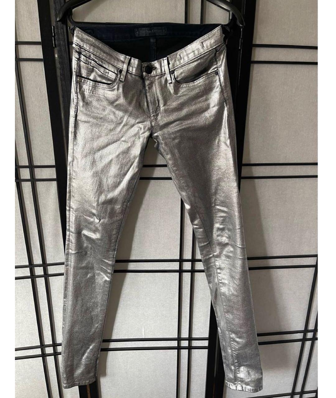 JUICY COUTURE Серебряные джинсы слим, фото 5