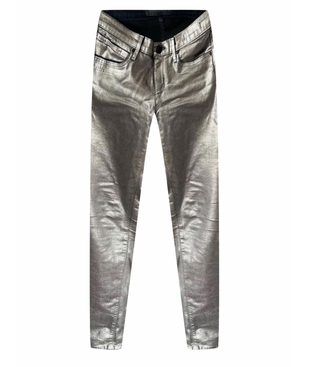 JUICY COUTURE Серебряные джинсы слим, фото 1