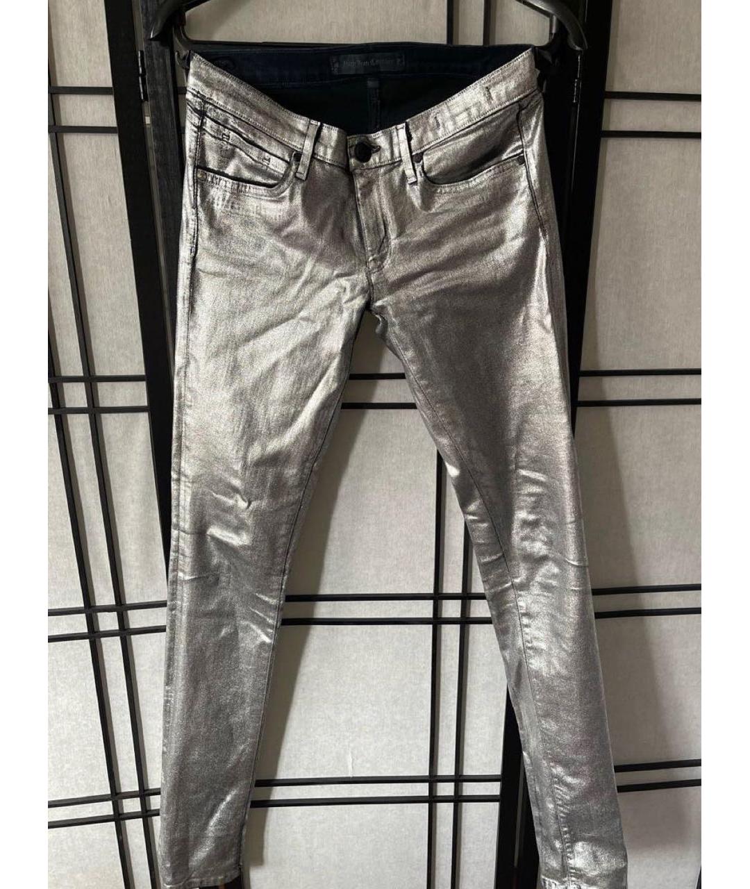 JUICY COUTURE Серебряные джинсы слим, фото 4
