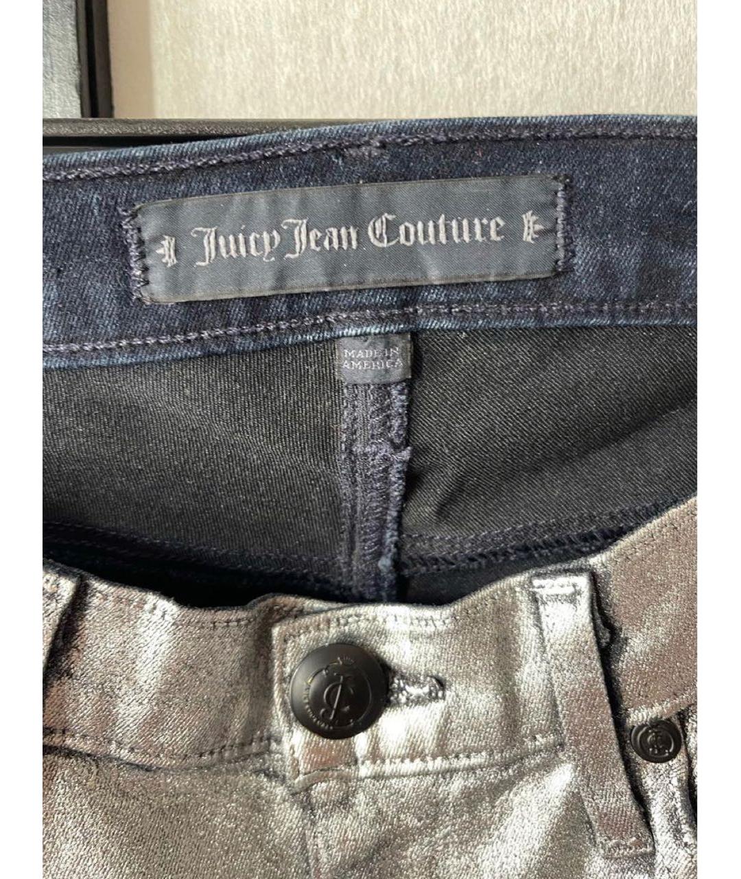 JUICY COUTURE Серебряные джинсы слим, фото 3