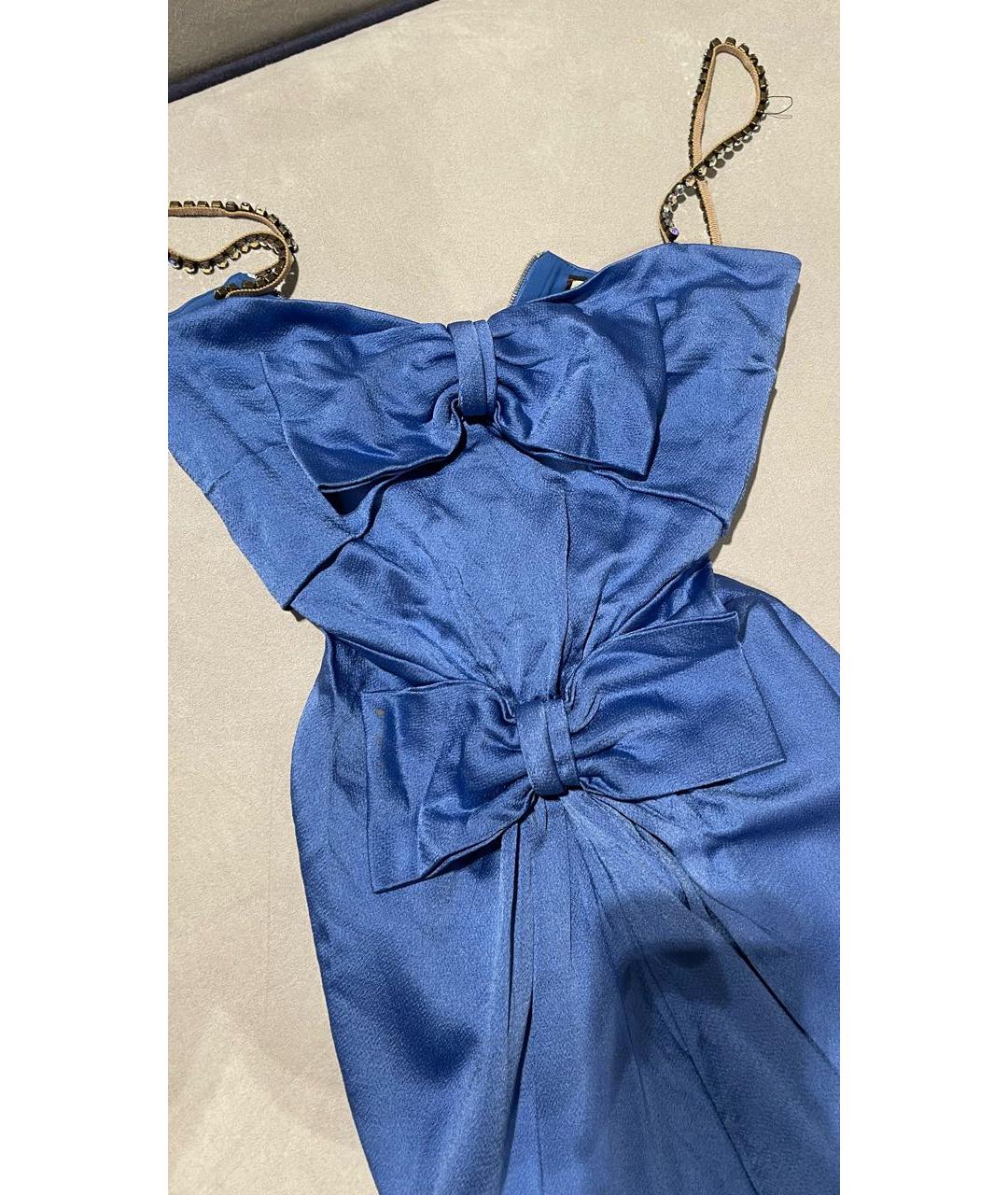 GUCCI Синее вискозное вечернее платье, фото 2