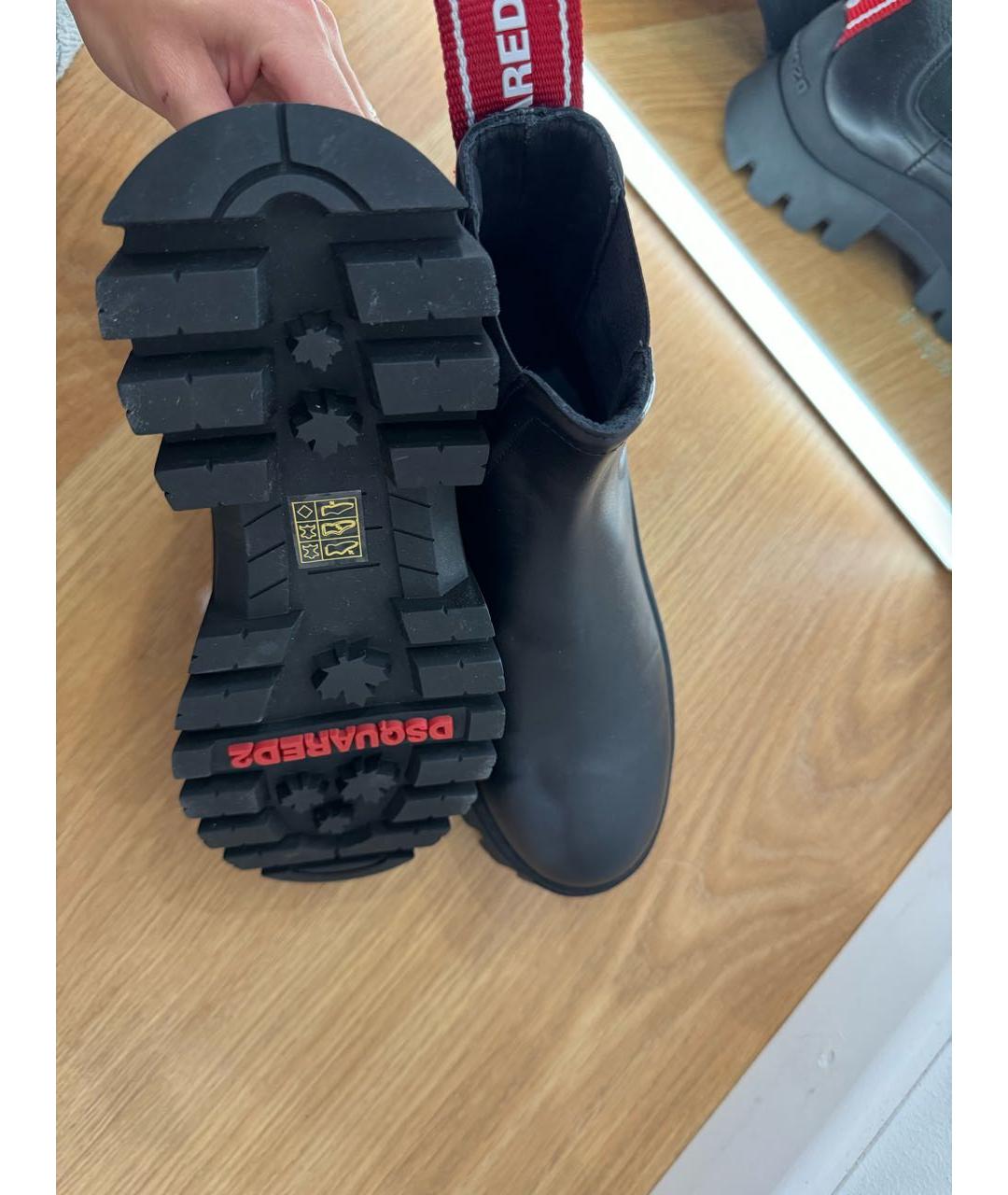 DSQUARED2 Черные ботинки из искусственной кожи, фото 6