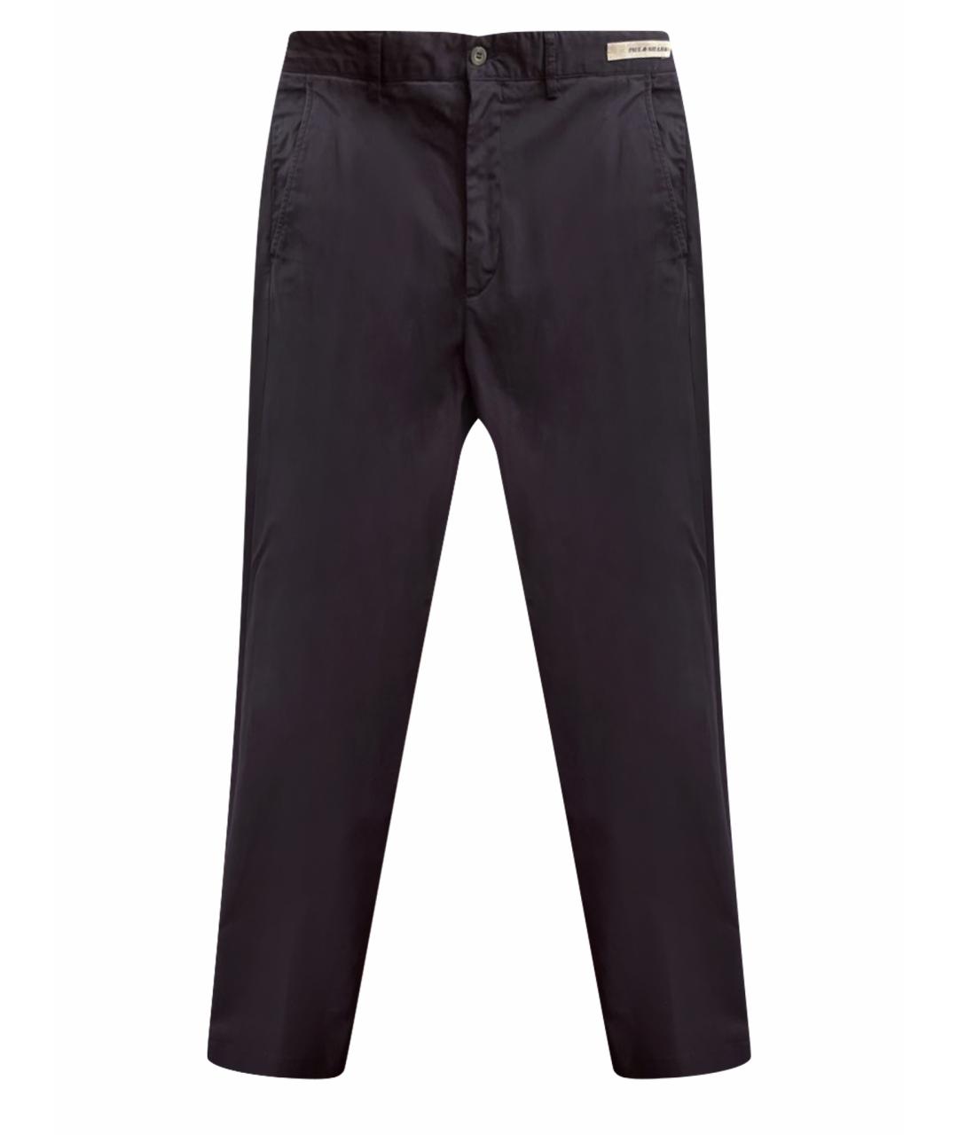 PAUL & SHARK Темно-синие хлопко-эластановые повседневные брюки, фото 1