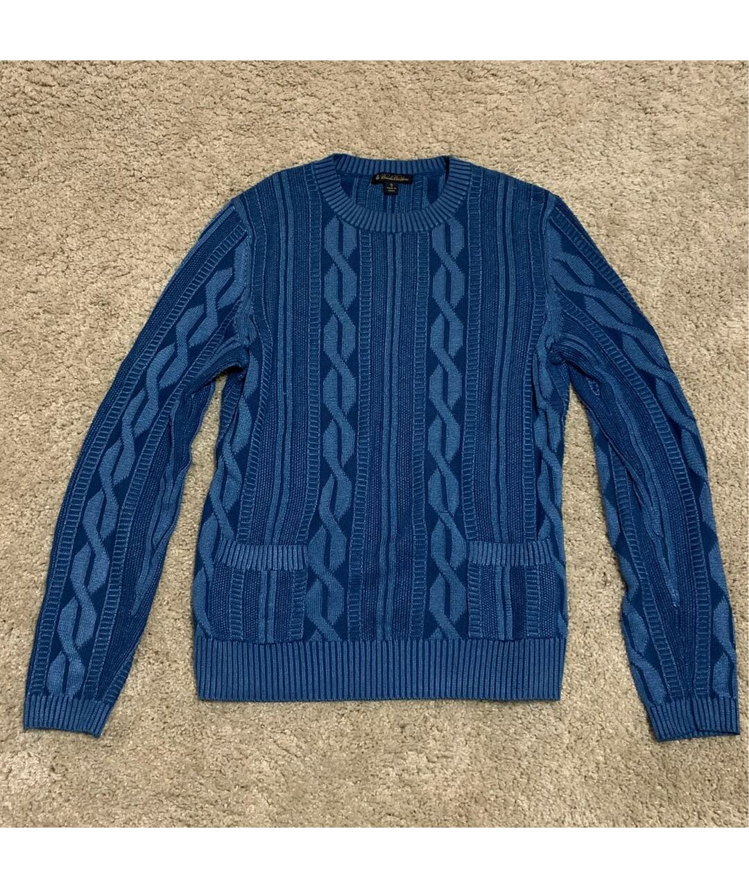 BROOKS BROTHERS Синий хлопковый джемпер / свитер, фото 5