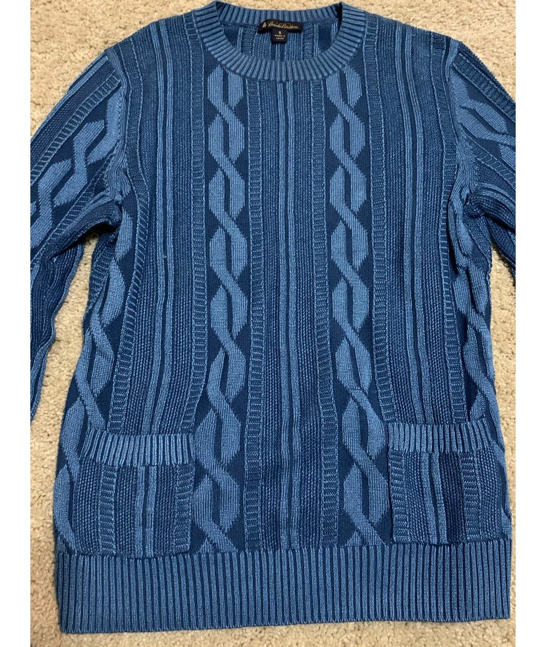 BROOKS BROTHERS Синий хлопковый джемпер / свитер, фото 4