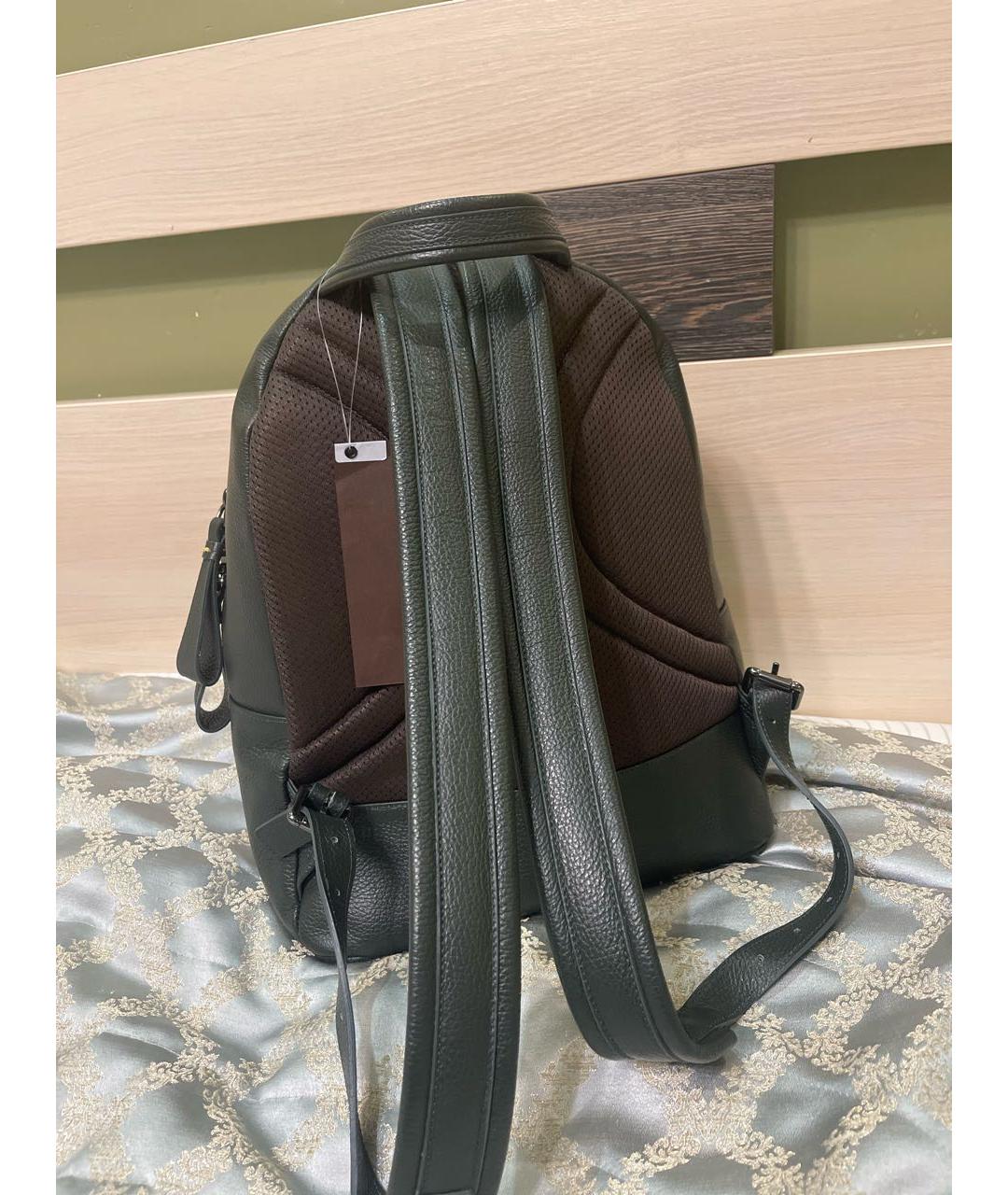 DOUCAL'S Зеленый кожаный рюкзак, фото 3