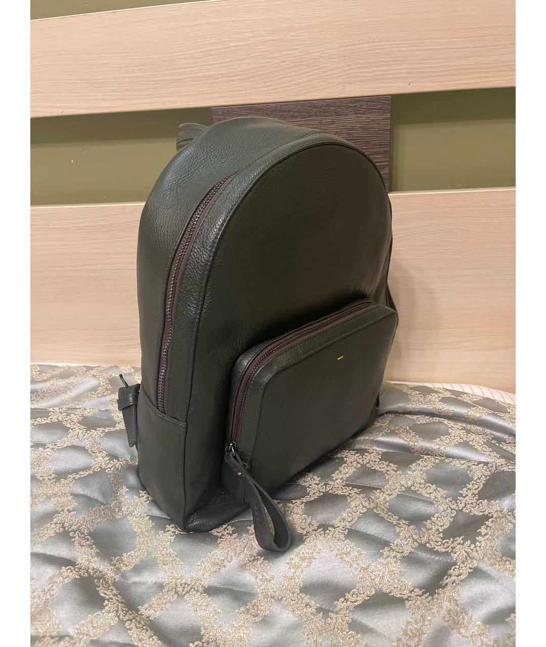 DOUCAL'S Зеленый кожаный рюкзак, фото 2