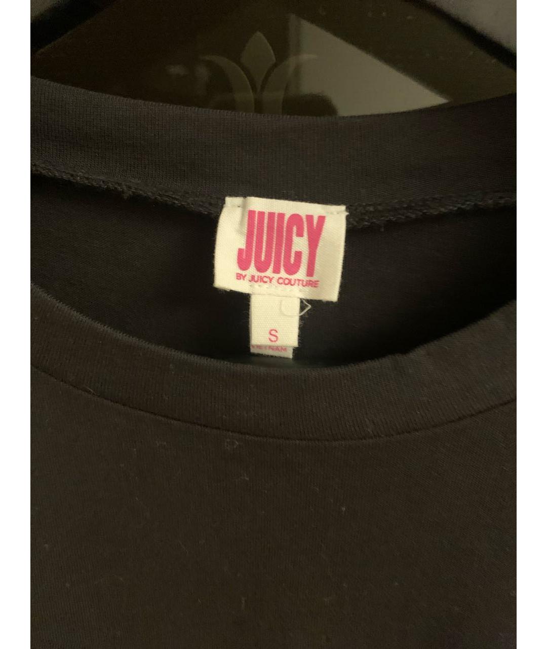 JUICY COUTURE Черное хлопковое повседневное платье, фото 3