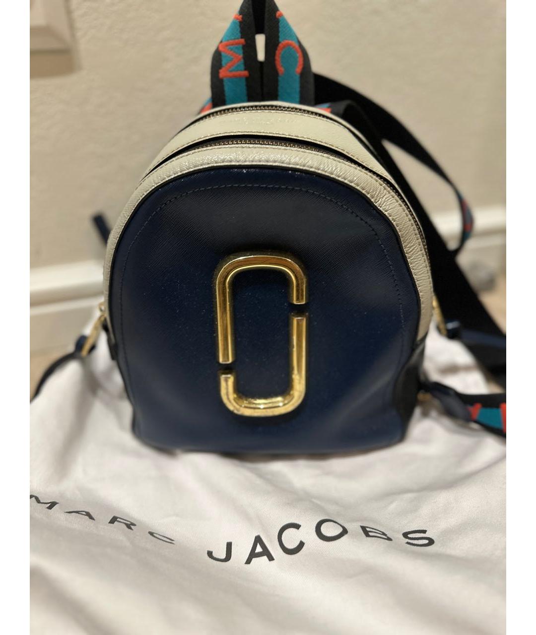 MARC JACOBS Синий кожаный рюкзак, фото 6