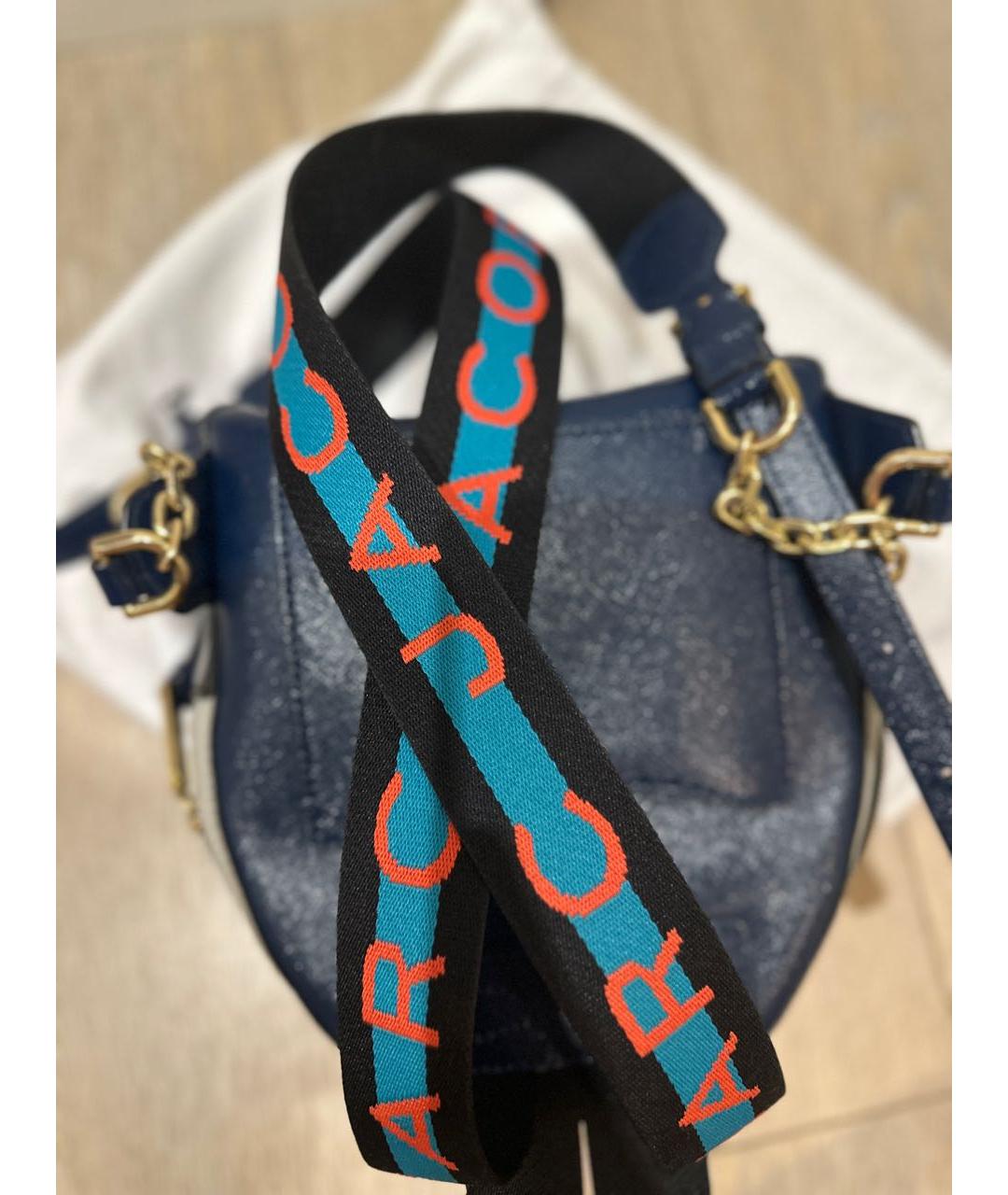 MARC JACOBS Синий кожаный рюкзак, фото 3