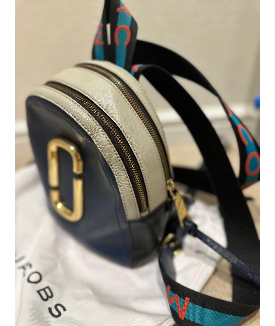MARC JACOBS Синий кожаный рюкзак, фото 2