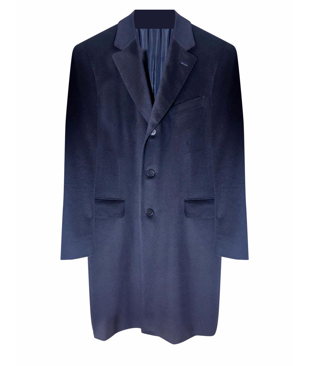 CANALI Темно-синее кашемировое пальто, фото 1