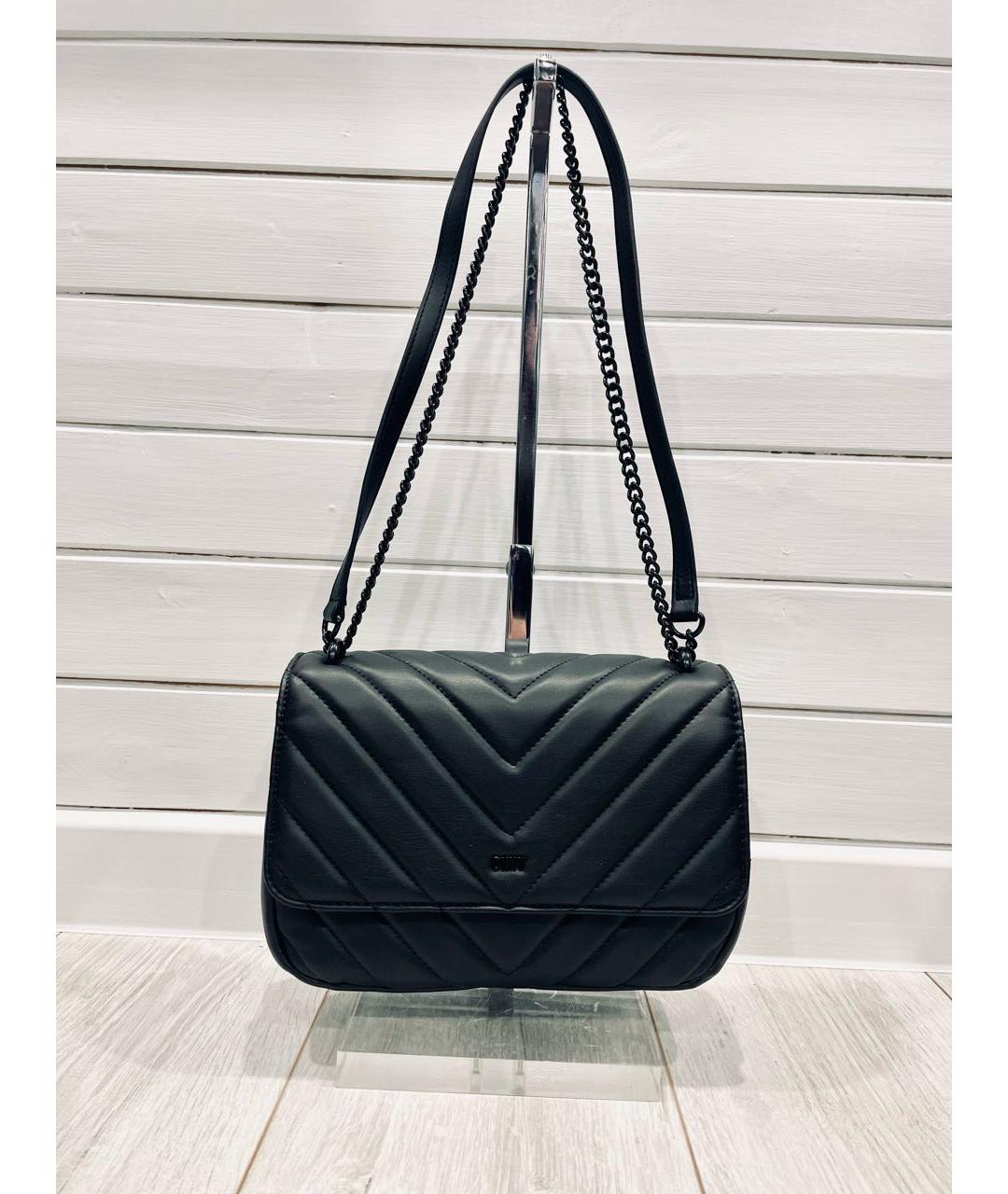 DKNY Черная сумка через плечо из искусственной кожи, фото 8