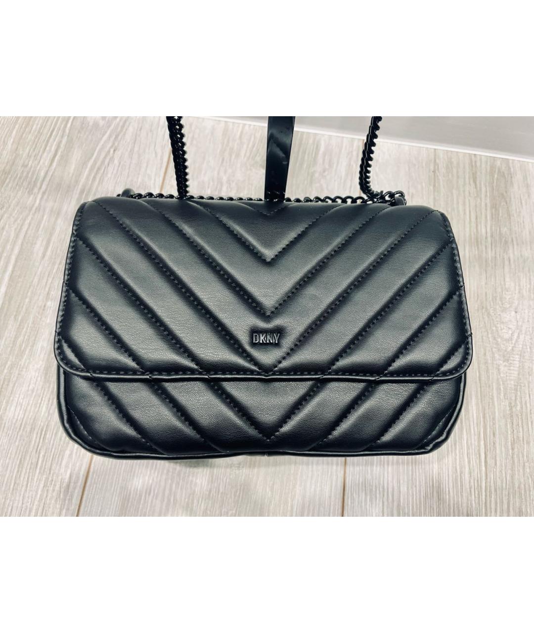 DKNY Черная сумка через плечо из искусственной кожи, фото 2