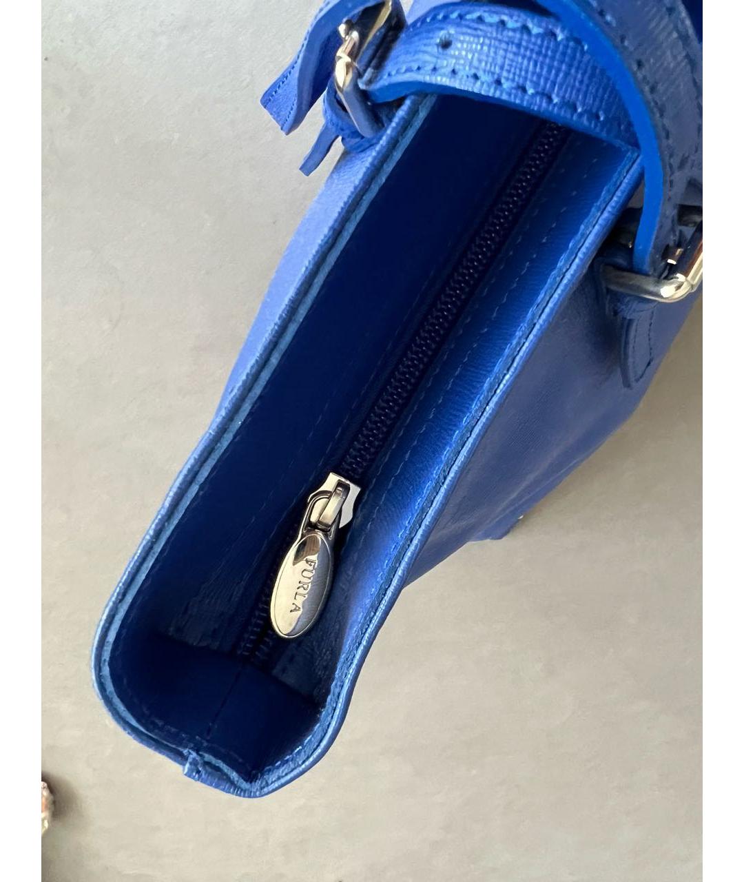FURLA Синяя кожаная сумка тоут, фото 4