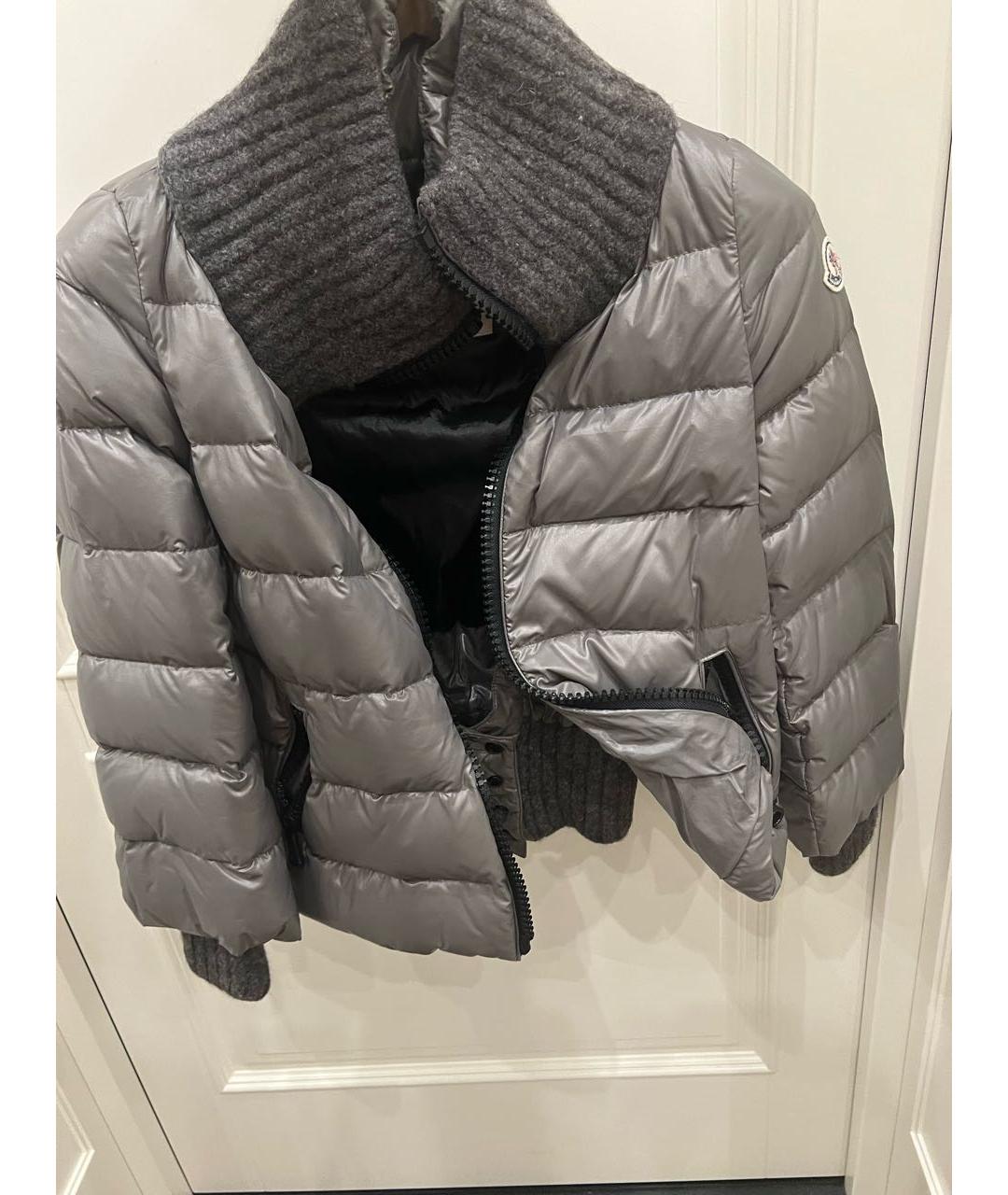 MONCLER Серая полиамидовая куртка, фото 3